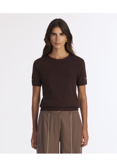 Yargıcı Nakış Detaylı Triko 25kktr2008x 003 Kahverengi