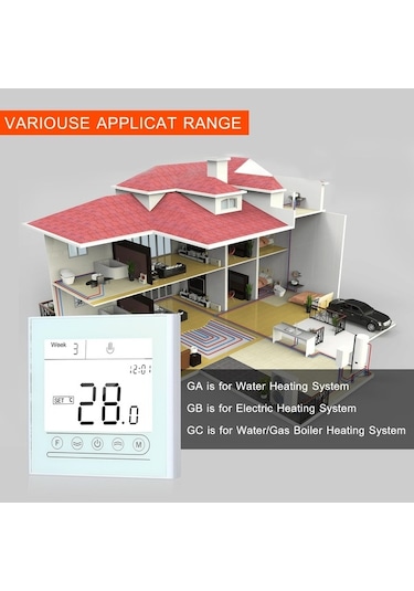Flybuy Tuya Wifi Akıllı Termostat - Elektrikli Isıtma İçin Programlanabilir Sıcaklık Kontrol Ve Ses Kontrol