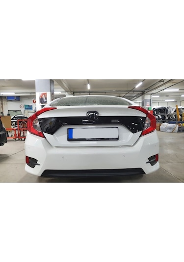 Autogp Honda Civic Fc5 Uyumlu Bagaj Kapağı Üst Kaplaması Siyah 2016 / 2021 Cm2012fc5bos-p
