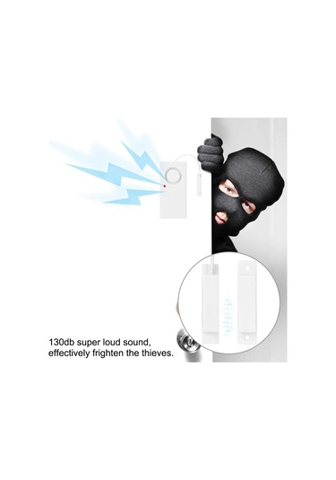 Geeroyoo Abs Plastik Kasa 130db Sesli Manyetik Kapı Alarmı, 5m Çip İle Güvenli, Düşük Tüketim, Hırsızları Korkutmak İçin