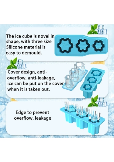 Sones Stanley Silikon Buz Bölmesi Büyük Kapasiteli Kapaklı Buz Kalıbı İçin, Stil: Bardak Yeşil Diğer