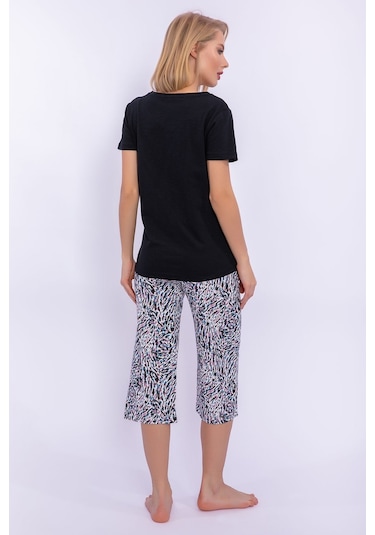 Pierre Cardin Leopard Siyah Kadın Kapri Takım 5274-29379 Siyah