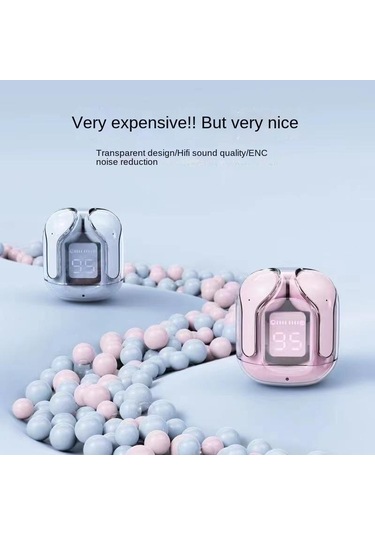 Queed Şeffaf Uzay Kapsülü Bluetooth 5.3 Kulaklık