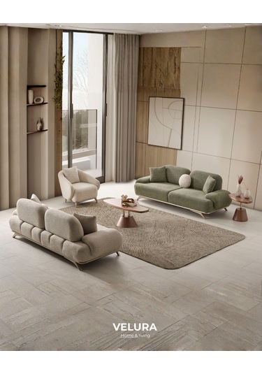 Nesta 3+3+1 Koltuk Takımı & Oturma Grubu Krem