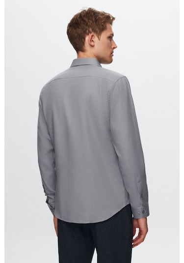 D's Damat Slim Fit Erkek Gömlek Gri 6EF02ORT00288 Gri