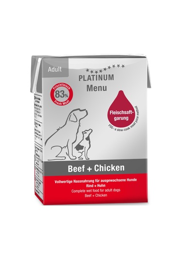 Platinum Sığır Etli Ve Tavuklu Köpek Yaş Maması 185 Gr