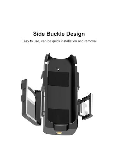 Geeroyoo Djı Osmo Pocket 3 İçin Abs Kamera Koruma Çerçevesi, Lens Gölgelik Ve Genişletme Standı - Siyah