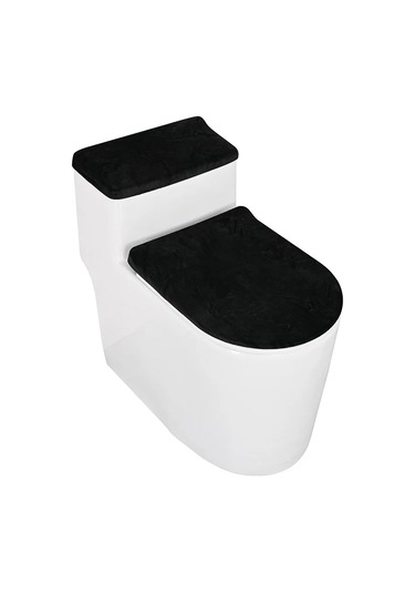 Dongjing Gümüş Tilki Kürkü Tuvalet Kapağı Tilki Kürkü Su Deposu Siyah