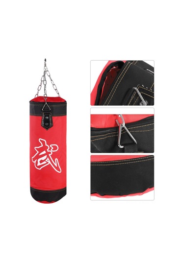 Moveevo Yeşil 80cm Boş Muay Thai Sandbagı - Oxford Kumaş, Darbe Emici, Metal Zincir Ve Güven Kanca İle Asılı Dövüş Torbası Yeşil