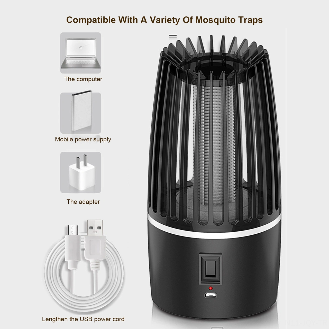 Youmex Ev Ve Dış Mekan Usb Şarjlı Led Elektrik Şoklu Toprak Katalizörlü Havuç Tutucu, 360 Mor Işık Ve Gürültüsüz Fonksiyonlu Sakin Havuç Öldürücü