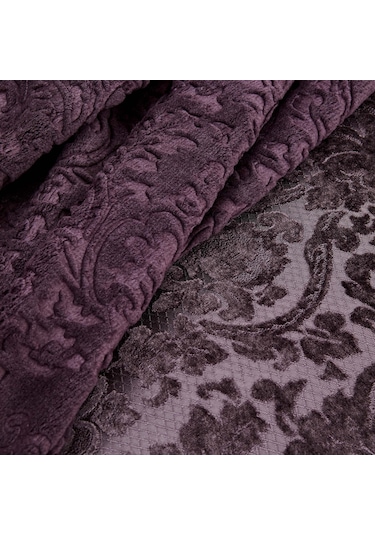 Karaca Home Volante Mürdüm Perde 12 Parça Çeyiz Seti Mürdüm