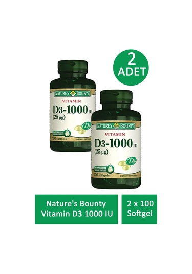 Nature's Bounty Vitamin D3 1000 Iu 2 x 100 Softgel