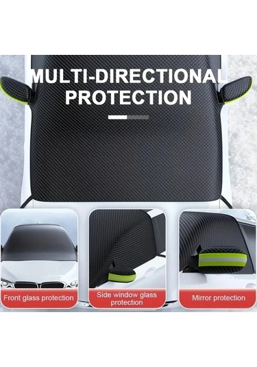 Elmpaly Araba Kar Örtüsü Oksford Kumaş Yeşil Kulak 6 Mıknatıslı