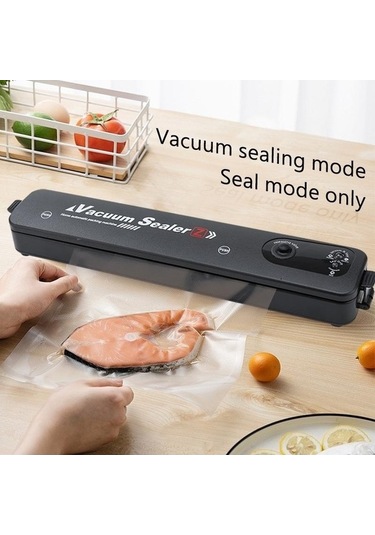 Novahub Ev Siyah Gıda Vakum Mühürleyici, 220v/110v, Eu Plug, Kullanışlı Paketleme Makinesi