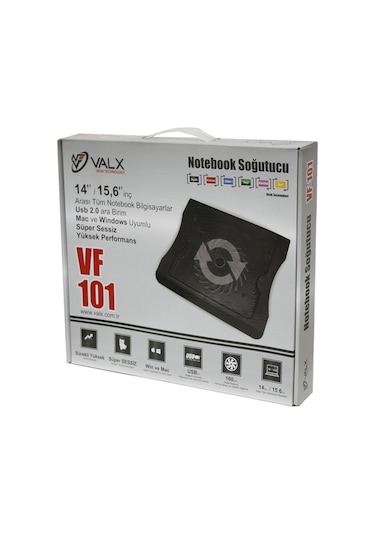 Valx VF-101 Tek Fanlı 14" - 15.6" Notebook Soğutucu