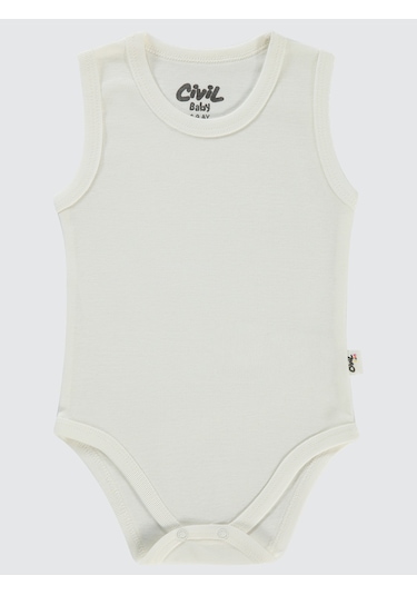 Civil Baby Bebek 5'li Çıtçıtlı Badi 3-9 Ay Beyaz Beyaz