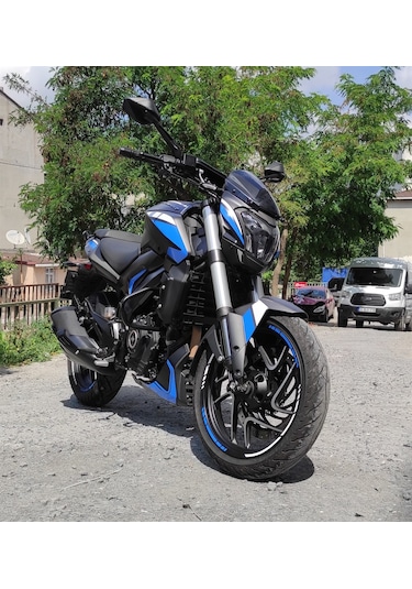 Bajaj Dominar 400-250 Sticker Etiket Modeli Mavi Beyaz