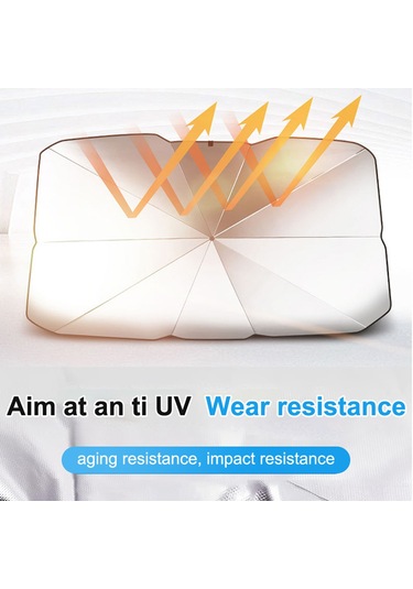 Youtek Araç İçin Uv Koruma Ve Isı Yalıtımı Sağlayan Taşınabilir Güneşlik - Küçük Boy + Kılıf