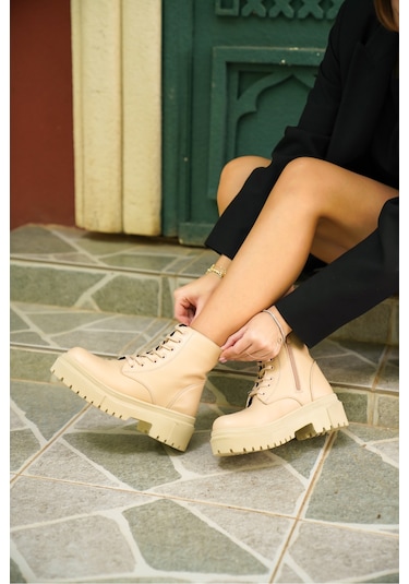 D034 Kadın Soğuk Geçirmez Kışlık Ortopedik Bot Nut