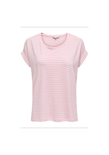 Only Bayan T Shirt 15206243 Pembe-beyaz Pembe-beyaz Only Bayan T Shirt 15206243 Pembe-beyaz Pembe-beyaz