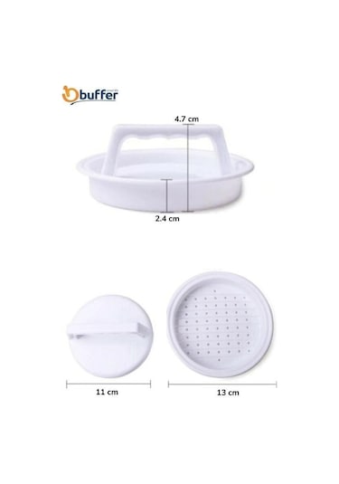 Buffer Hamburger Ve Köfte Şekillendirici Köfte Kalıbı Pratik Burger Pres Aparatı Çok Renkli