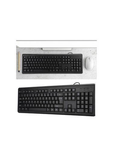 Tenfowee T15 104 Tuşlu Usb Kablolu İş Klavyesi - Sessiz, Ergonomik Tasarım, Dayanıklı Ve Konforlu Kullanım