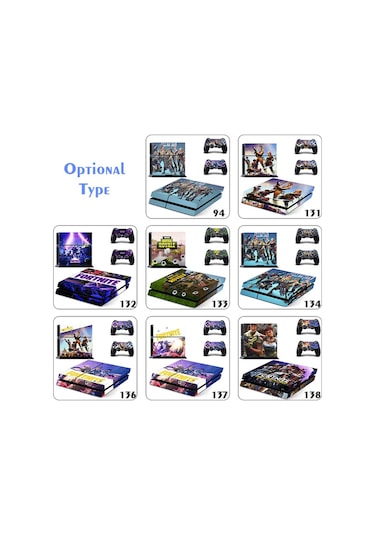 Kosona Oyun Konsolu İçin Pvc Yapışkanlı Dekoratif Sticker - Hava Geçirgen, Kolay Çıkarılabilir, 2 Kumanda İçin