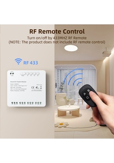 Yulong Reedark Tuya Akıllı Wifi Anahtar Modülü - 4 Kanallı,