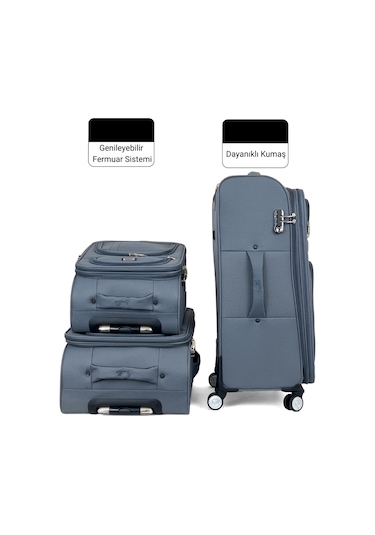 Reymond Luggage Lara Seyahat Valizi, Orta Boy Gri
