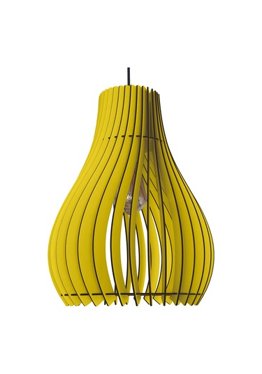 Vialux Modern Ahşap Bohem Rustik Avize Tekli Sarkıt Lamba Sarı SARI