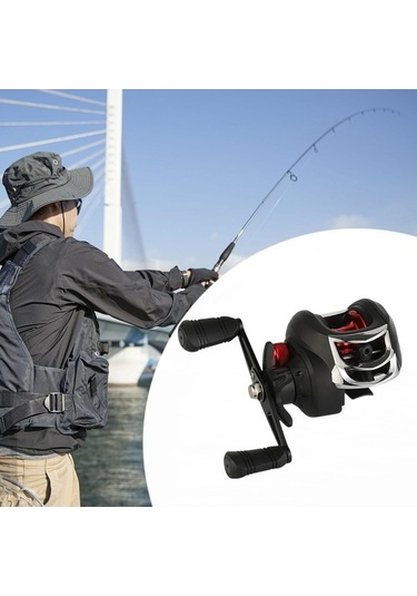 Pazly Balıkçı Makarası Baitcaster Sağ El Alüminyum Alaşım Av Makinesi