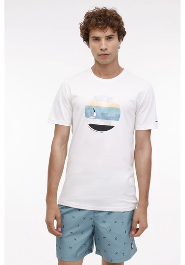 Lumberjack Erkek T Shirt 11ds1025 5fx Ekru Ekru