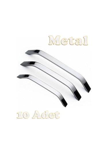 Eko Şahin Alüminyum Metal Lüks Modern Mobilya Çekmece Mutfak Dolabı Kulpu Krom 224mm 10 Adet Krom