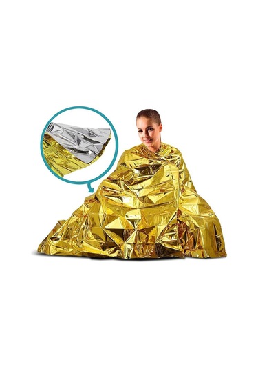 Termal Battaniye- Koruma Örtüsü-  160CM x 210 cm Altın