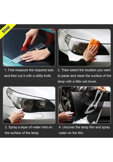 Yeşil-30x60cm-parlak Şeffaf Açık Siyah Duman Pvc Film Tonu 30x200cm Far Arka Lambası Wrap Kapak Filmi Folyo Etiket Kapa