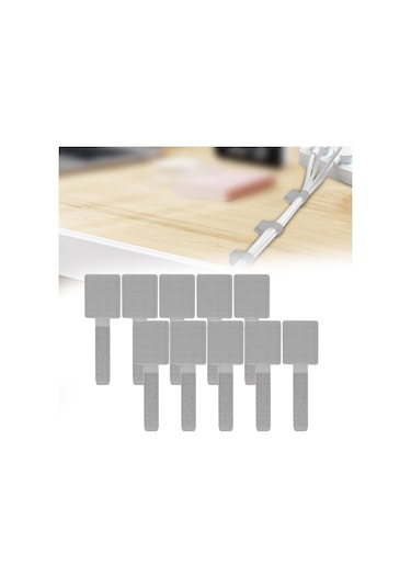 Homyl 10x Yeniden Kullanılabilir Kablo Bağları Veri Gri