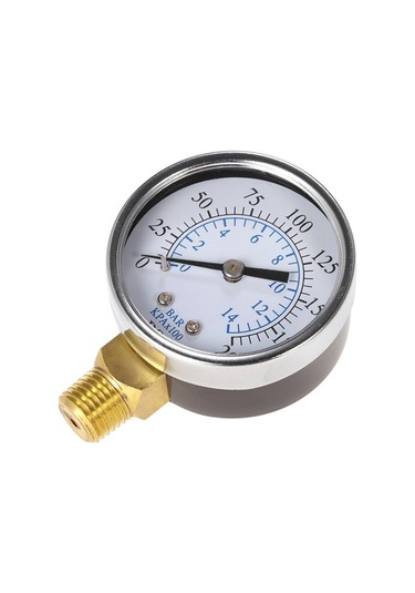 Artfulabode Su Ölçer Npt Manometre Hidrolik Basınç Göstergesi Filtre Dişli Basınç 50mm 200psi 14bar 1/4