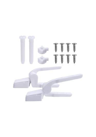 Suntek 2 Parça Klozet Menteşesi Bağlantı Parçaları Tuvalet Beyaz