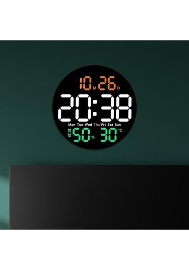 Novahub Suntek Magideal Dijital Duvar Saati Sessiz Sıcaklık Ölçer Çok-renkli Tn, Çok Renkli Çok Renkli