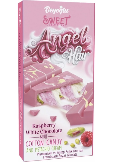 Angel Hair Pişmaniye Ve Antep Fıstık Dolgulu Frambuazlı Çikolata 170 Gr.