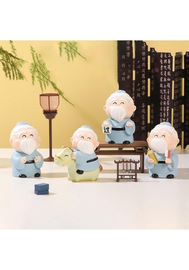 Suntek Mini Konfüçyüs Heykeli Minyatür Figür Antik Çin İsteğe Bağlı