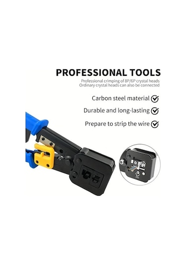 Besthome1 Dream011 1 Bilgisayar Ağ Kablosu Sıkma Aleti 6p8p Rj45 Cat6e Ethernet Pense Endüstriyel Kurulum