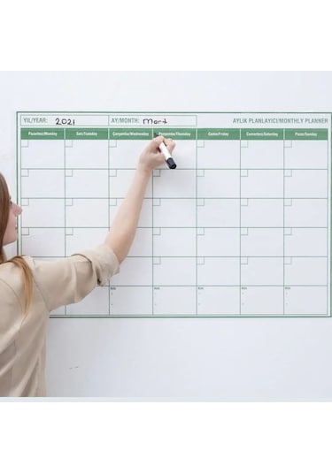 Mini Aylık Planlayıcı Statik Kağıt Tahta