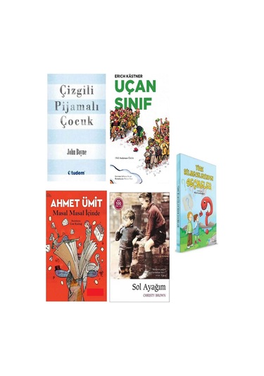 Çizgili Pijamalı Çocuk - Uçan Sınıf - Masal Masal İçinde - Sol Ayağım - Türk Bilmeceleri 5 Kitap