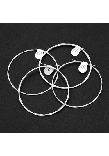 Yaozixa Konser Ukulele İçin Nilon Tel Seti, Yüksek Gerilimli, Ses Kalitesi İyileştirici, 4 Tel Ebgd Akortu, 0.024-0.037 İnç