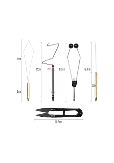 Mufunye 5 Veya 6 Parçalık Profesyonel Balık Olta Aksesuar Seti - Bobbin İğnesi, Makas Ve Daha Fazlası