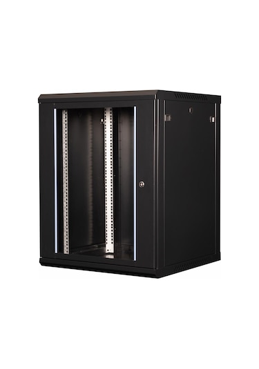 Lande - 15u 19" Duvar Tipi Rack Kabinet Genişlik: 600 Mm Derinlik: 600 Mm Siyah