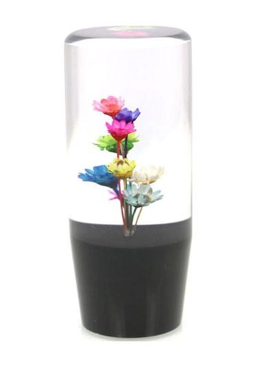 Wezone Otomatik Araba Vites Kolu Dekoru - M12x1.25 Dişli, Reçine Malzeme, Rastgele Çiçek Desenli, 203g Ağırlık