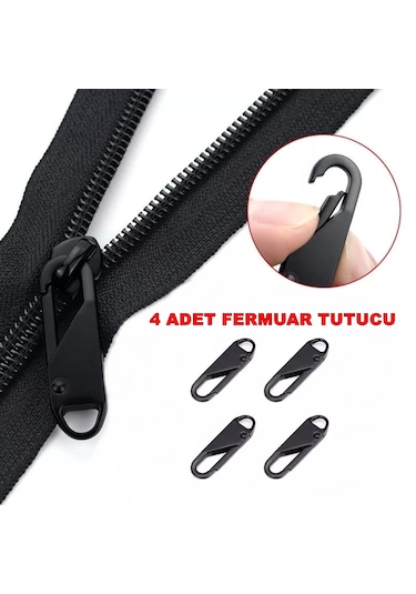 Fermuar Çekmeli Yedek Fermuar Çektirme Sürgüleri Çektirme Valizler 4 Adet