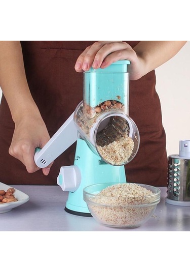 Mavi Sebze Kesici Yuvarlak Mandoline Patates Havuç Rende Dilimleme Paslanmaz Çelik Çok Fonksiyonlu Kıyıcı Bıçaklar Mutfak Aksesuarları